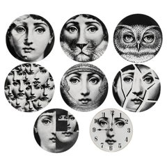 Set of Eight Fornasetti Lina Cavalieri Porcelain Plates