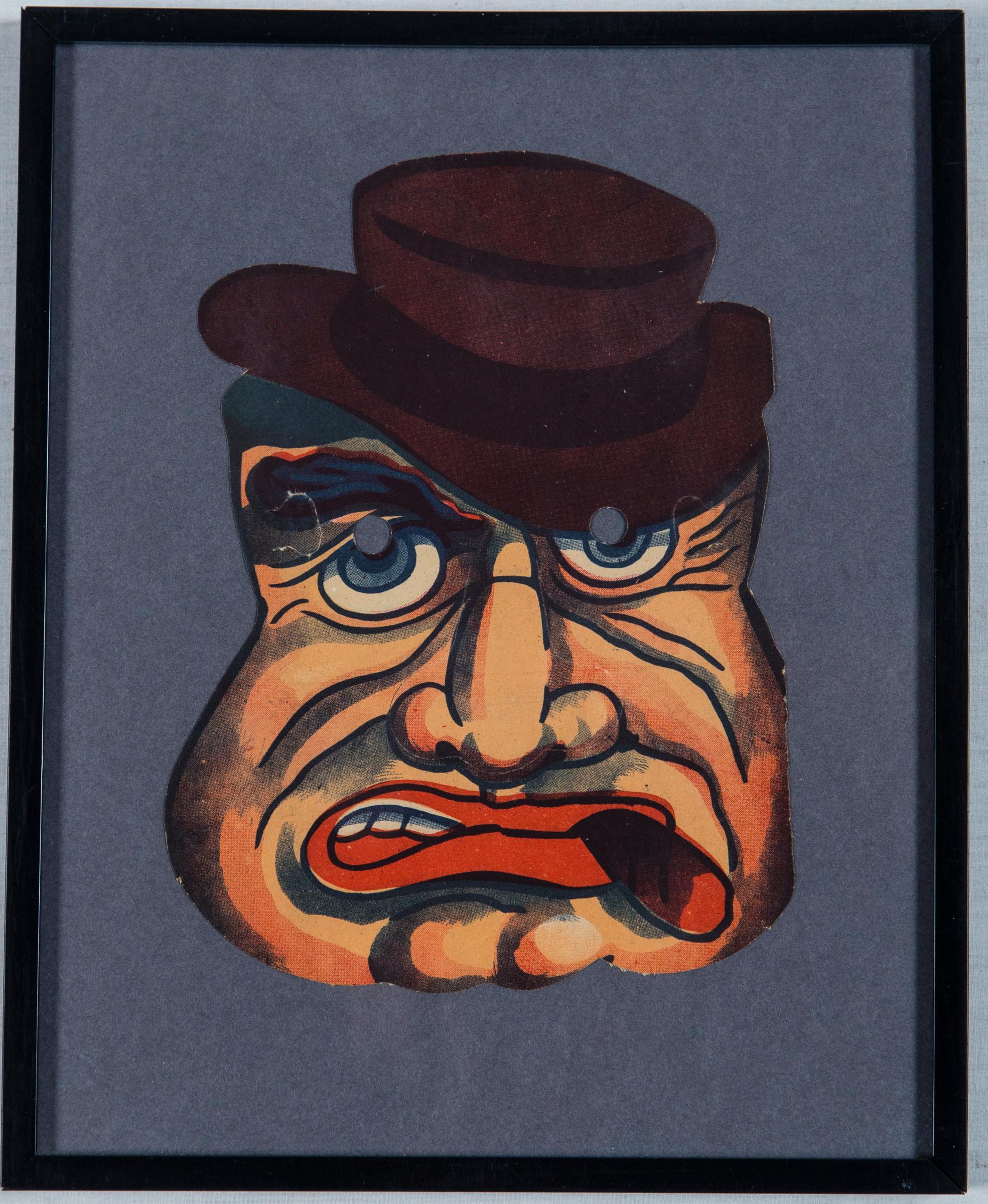 Set von acht gerahmten Masken im Angebot 1