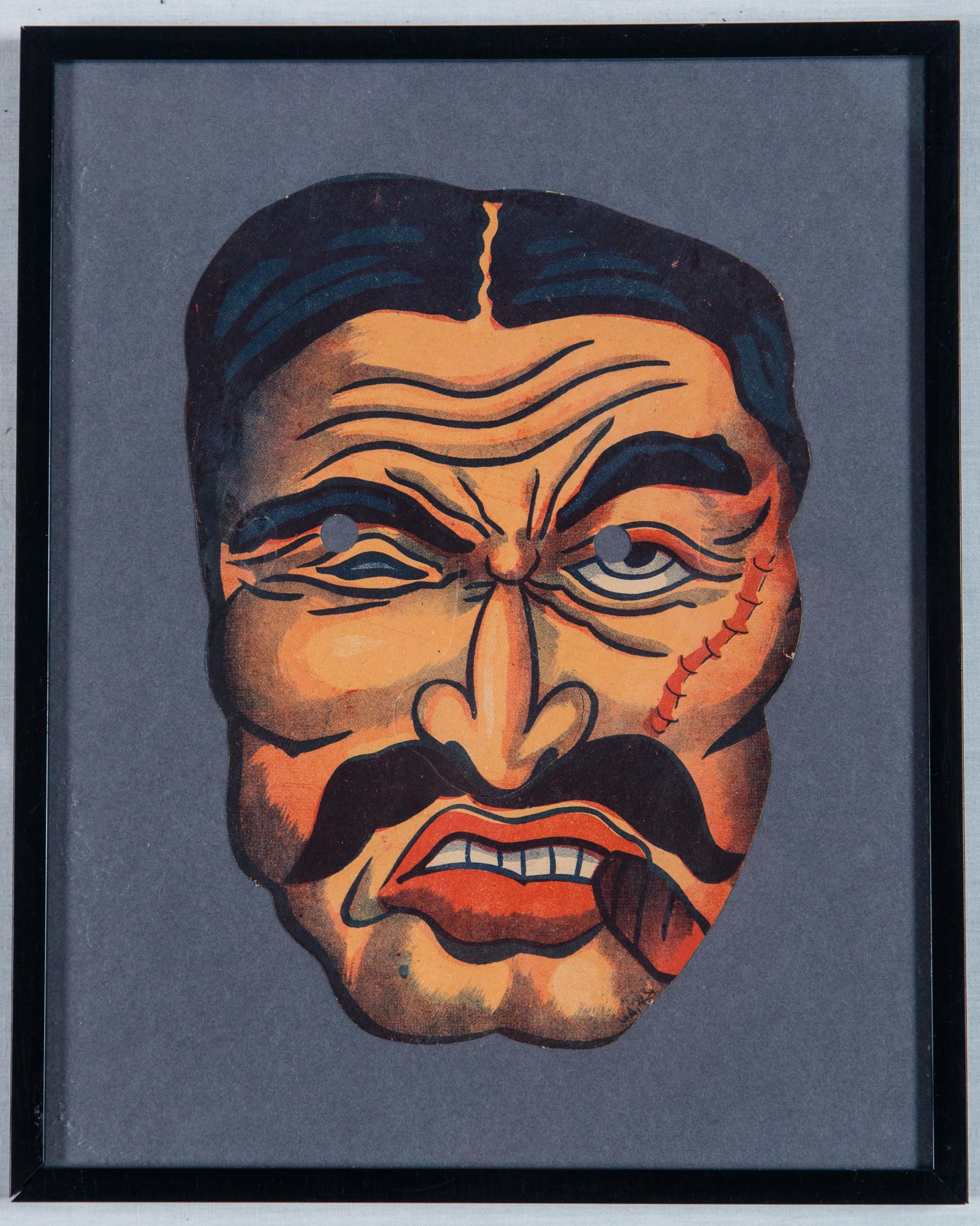 Set von acht gerahmten Masken im Angebot 2