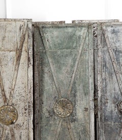 Set of Eight French 19th Century Metal and Riveted Doors
