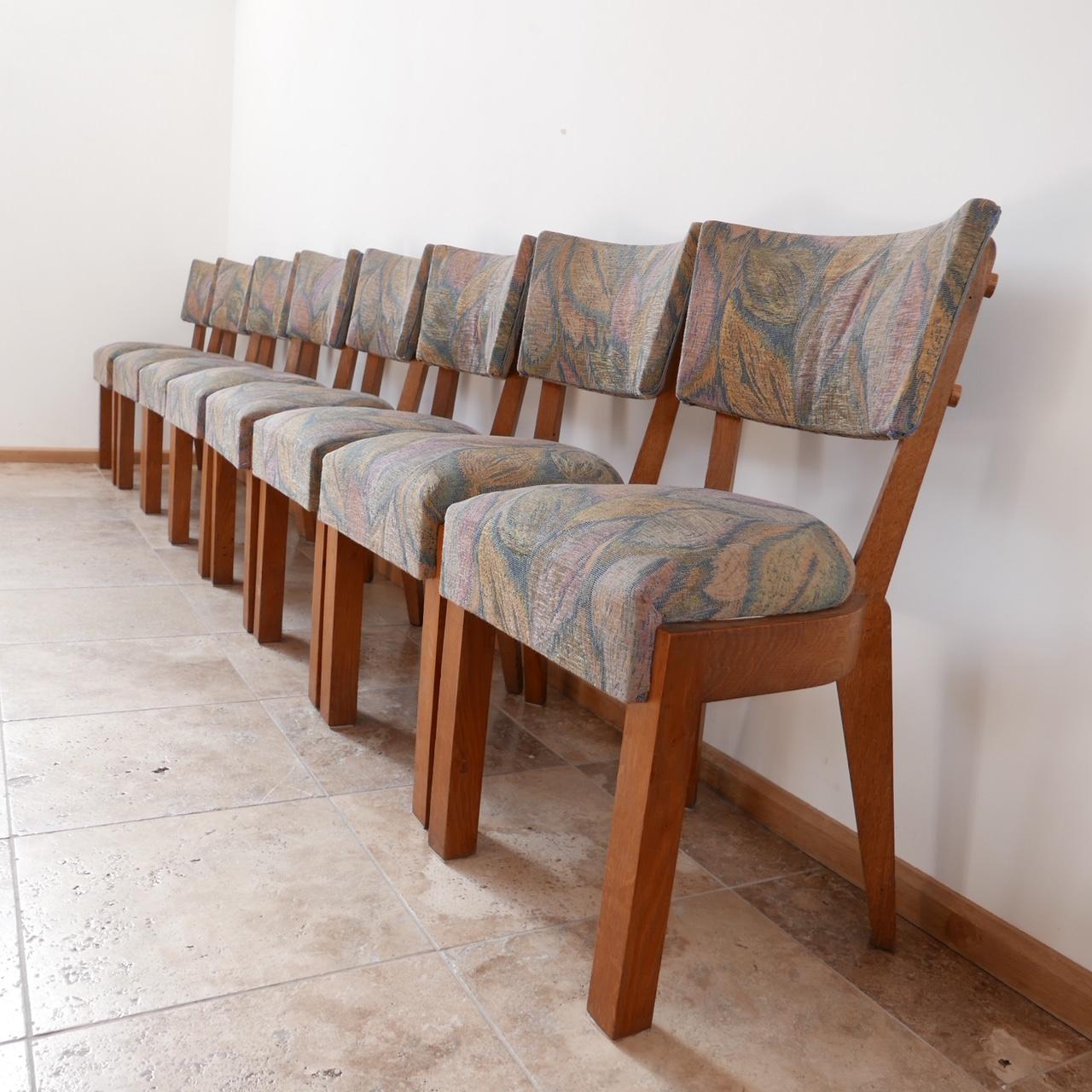 European Set of Eight French Art Deco Dining Chairs Attr. to Charles Dudouyt '8'