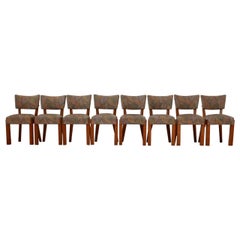 Set of Eight French Art Deco Dining Chairs Attr. to Charles Dudouyt 
8
