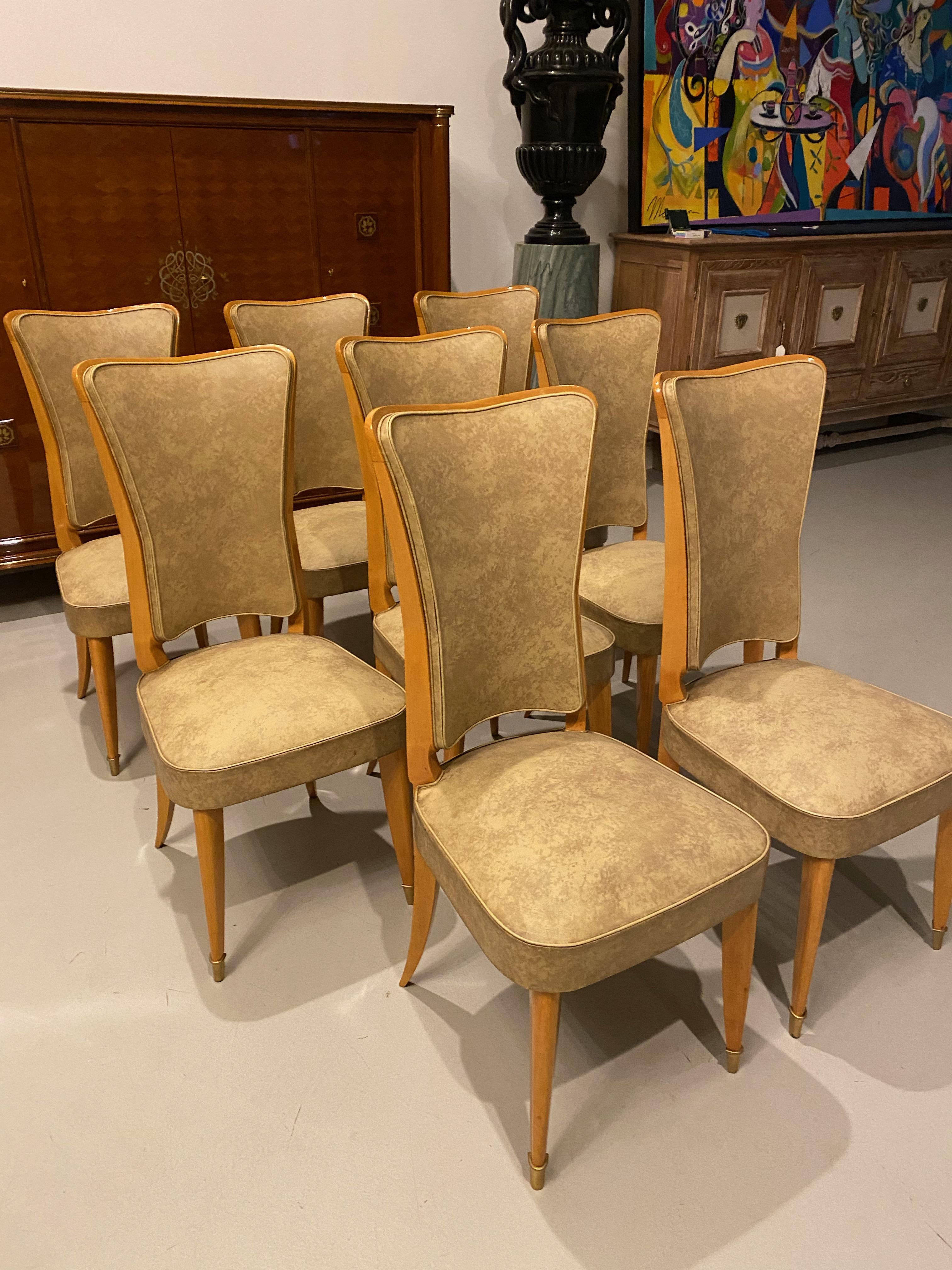 french art deco dining chairs