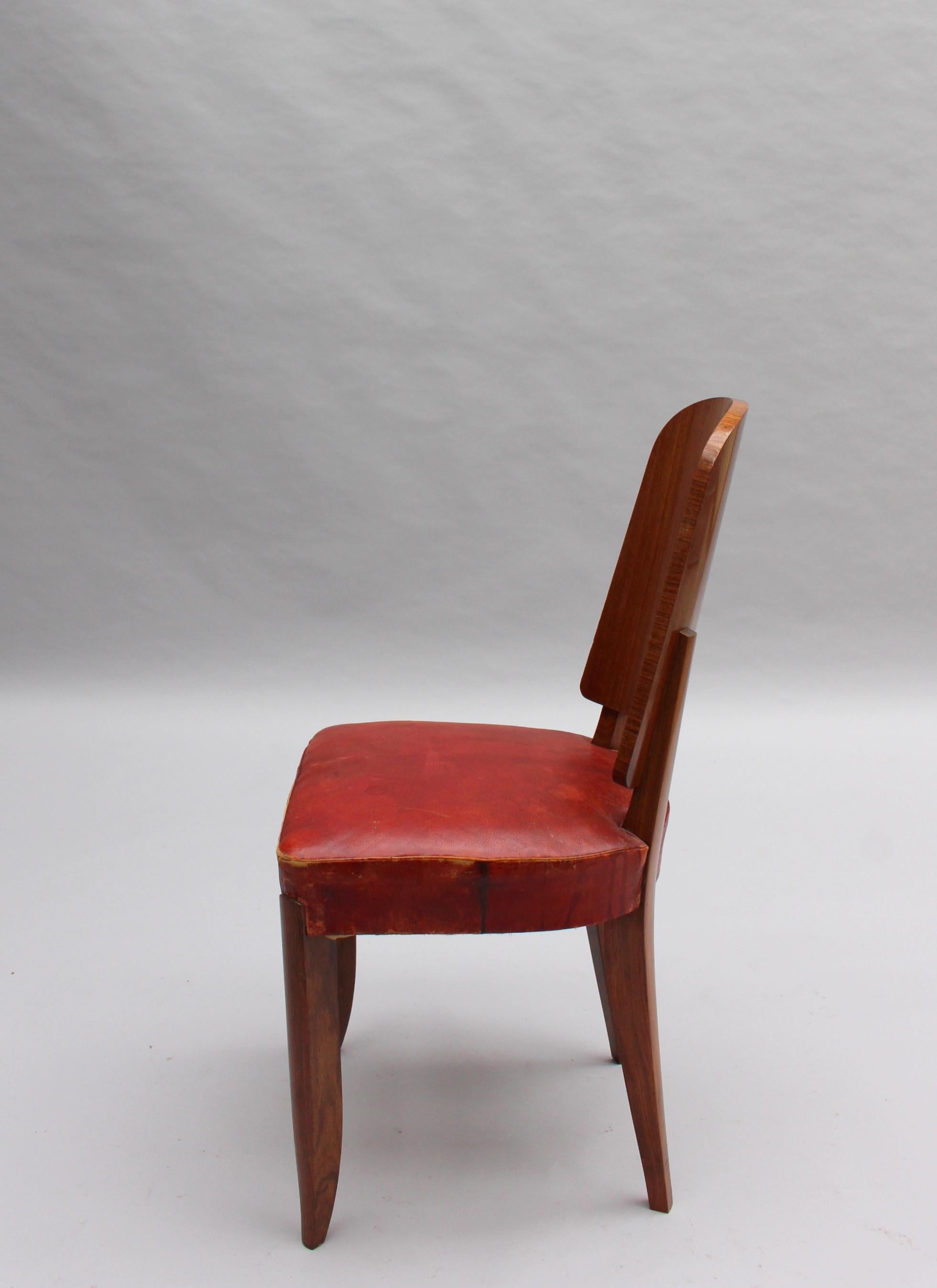 Satz von 8 feinen französischen Palisander-Stühlen im Art déco-Stil von Maxime Old (6 Seiten + 2 Armlehnen) im Angebot 2