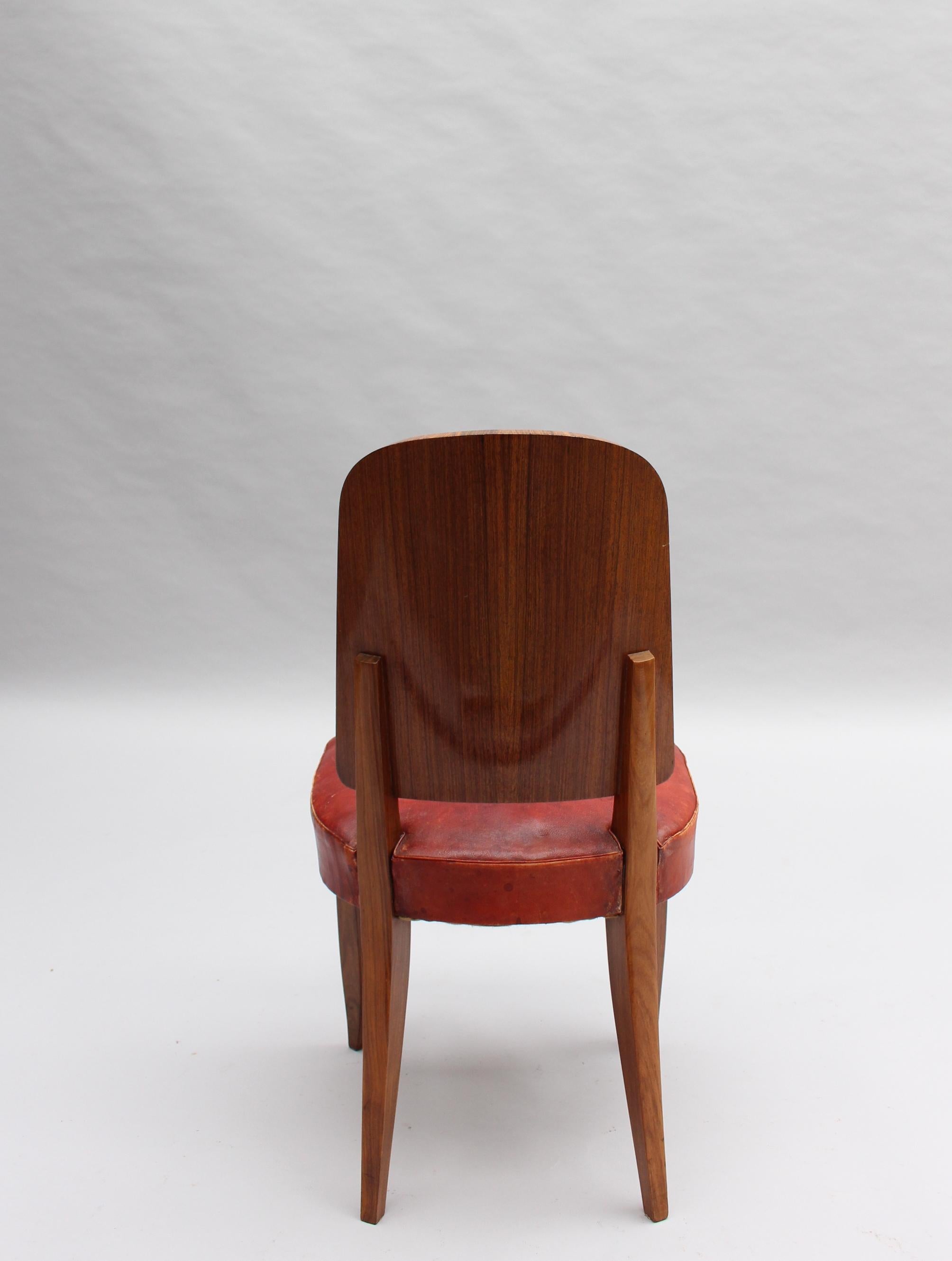 Satz von 8 feinen französischen Palisander-Stühlen im Art déco-Stil von Maxime Old (6 Seiten + 2 Armlehnen) im Angebot 4