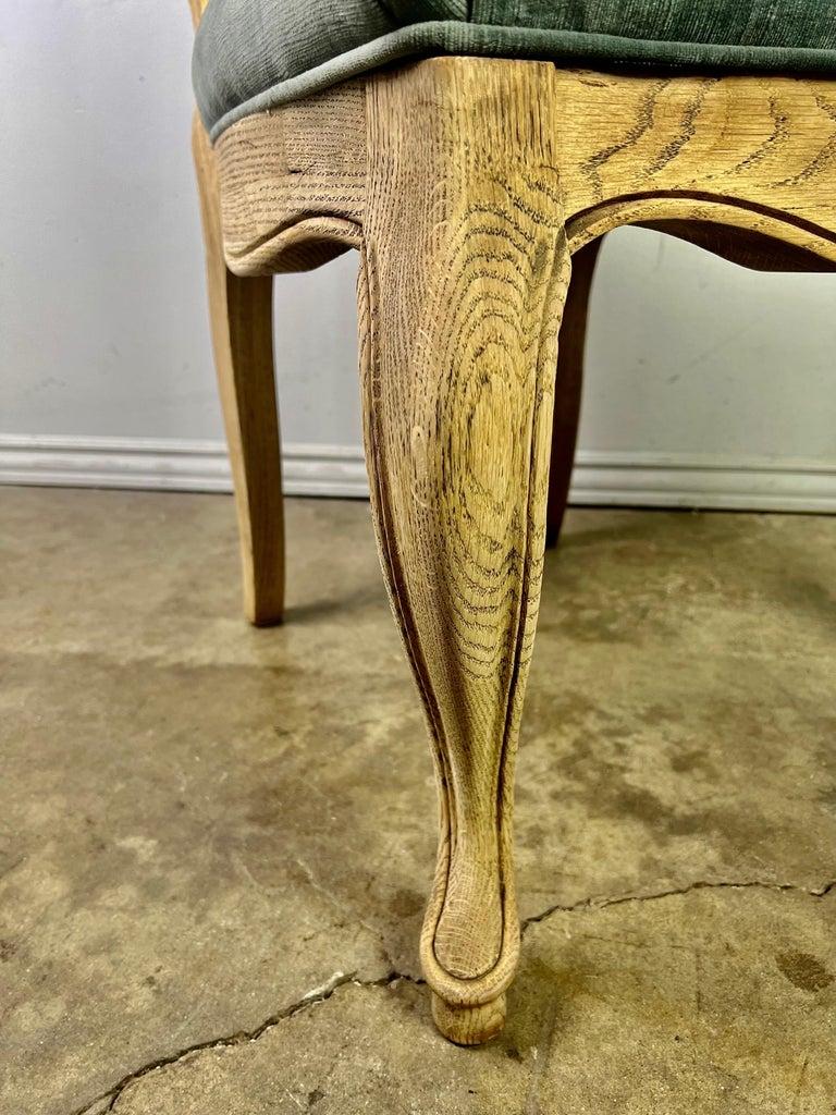 Set of Eight French Blue Velvet Dining Chairs C.1930's For Sale 1