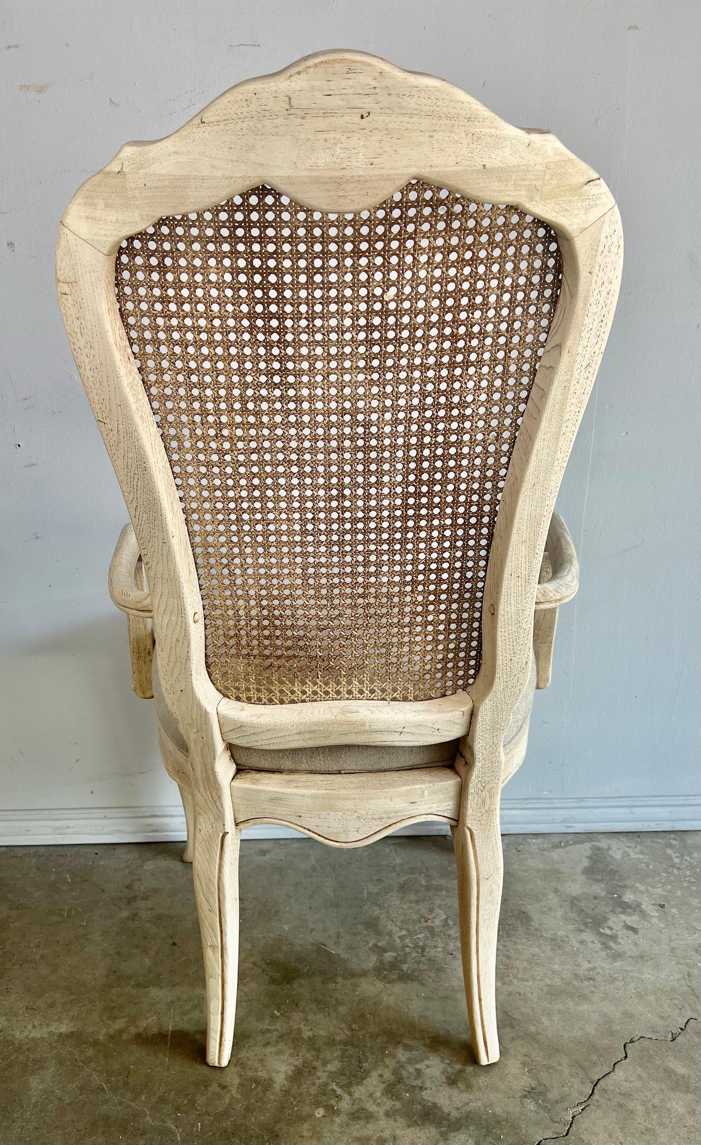 Set of Eight French Cane Back Dining Chairs C. 1930's 12