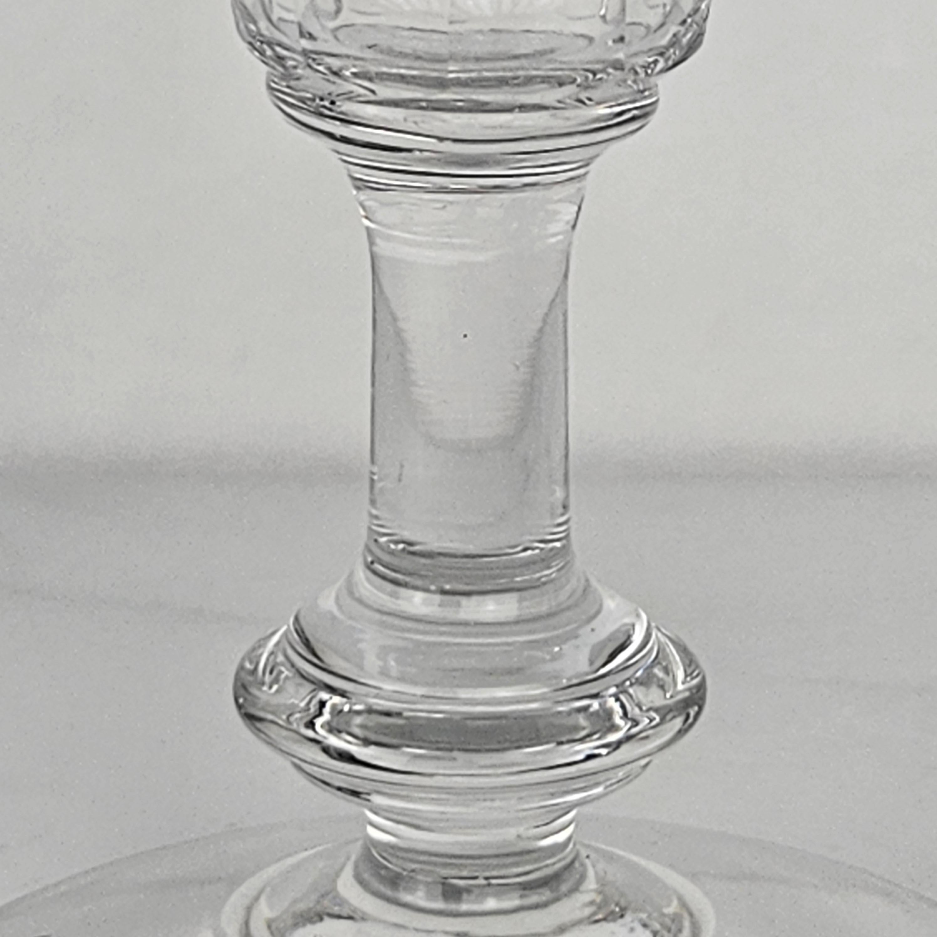 Juego de ocho copas francesas de champán en vidrio, ca. 1870 en Bueno estado para la venta en Oud Beijerland, NL