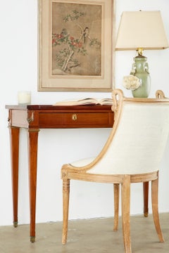 Set of Eight French Empire Swan Neck Dining Chairs