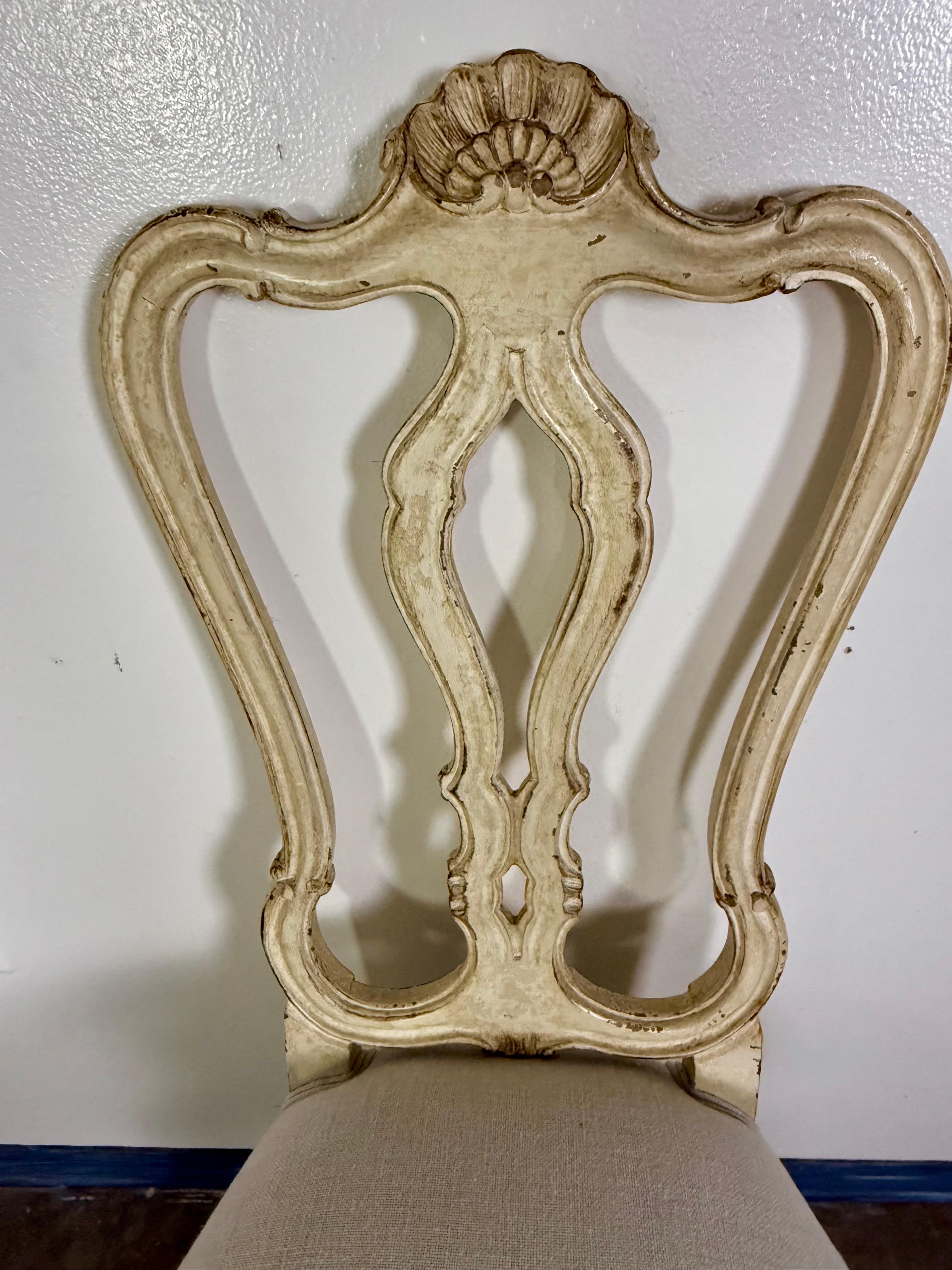 Set of Eight French Louis XV Style Dining Chairs For Sale 5