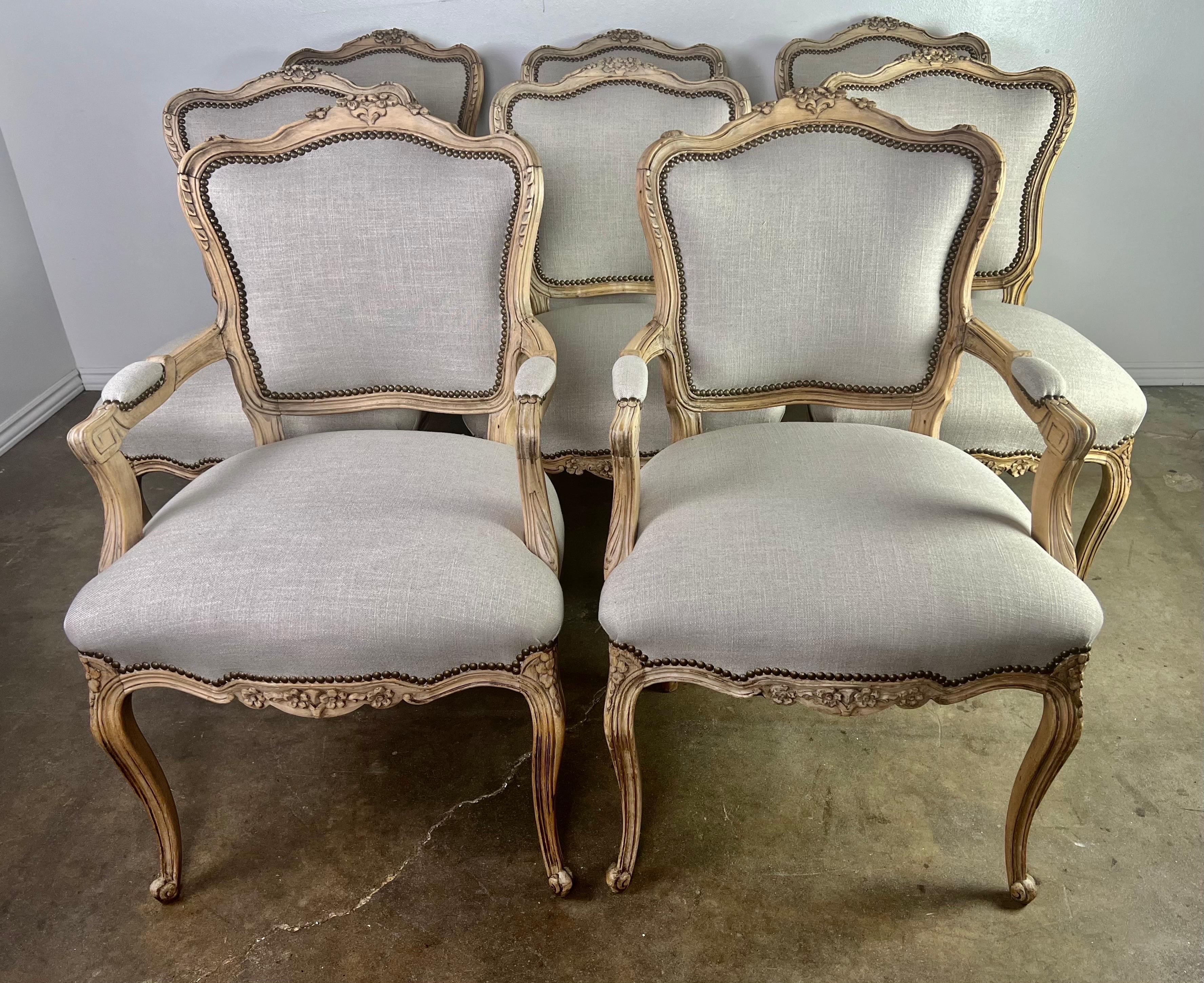 Set of Eight French Louis XV Style Dining Chairs 13