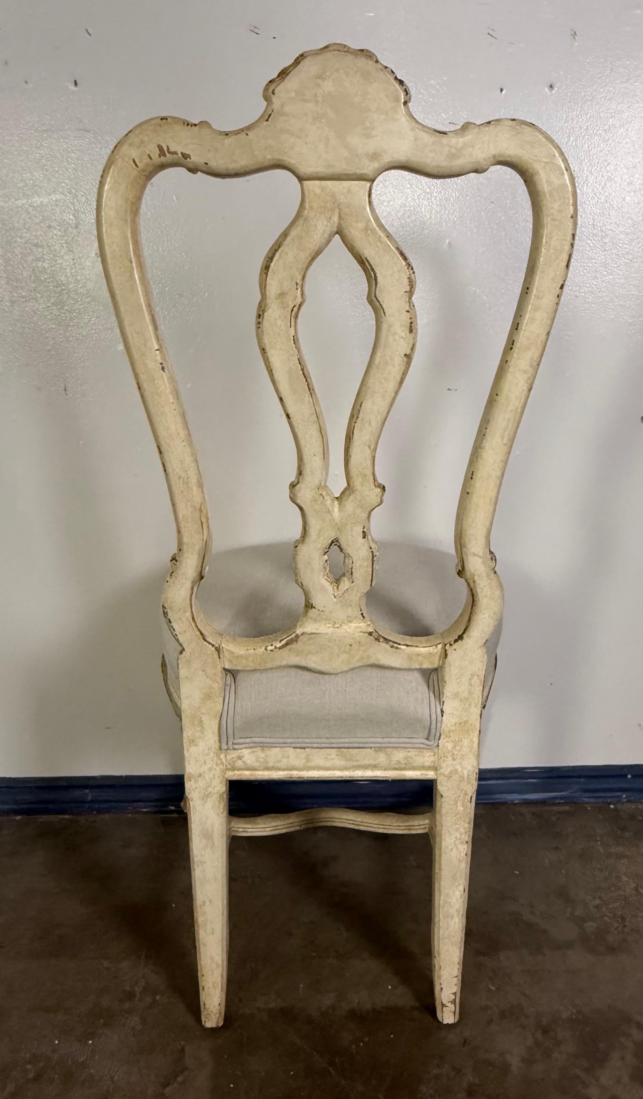 Set of Eight French Louis XV Style Dining Chairs For Sale 14