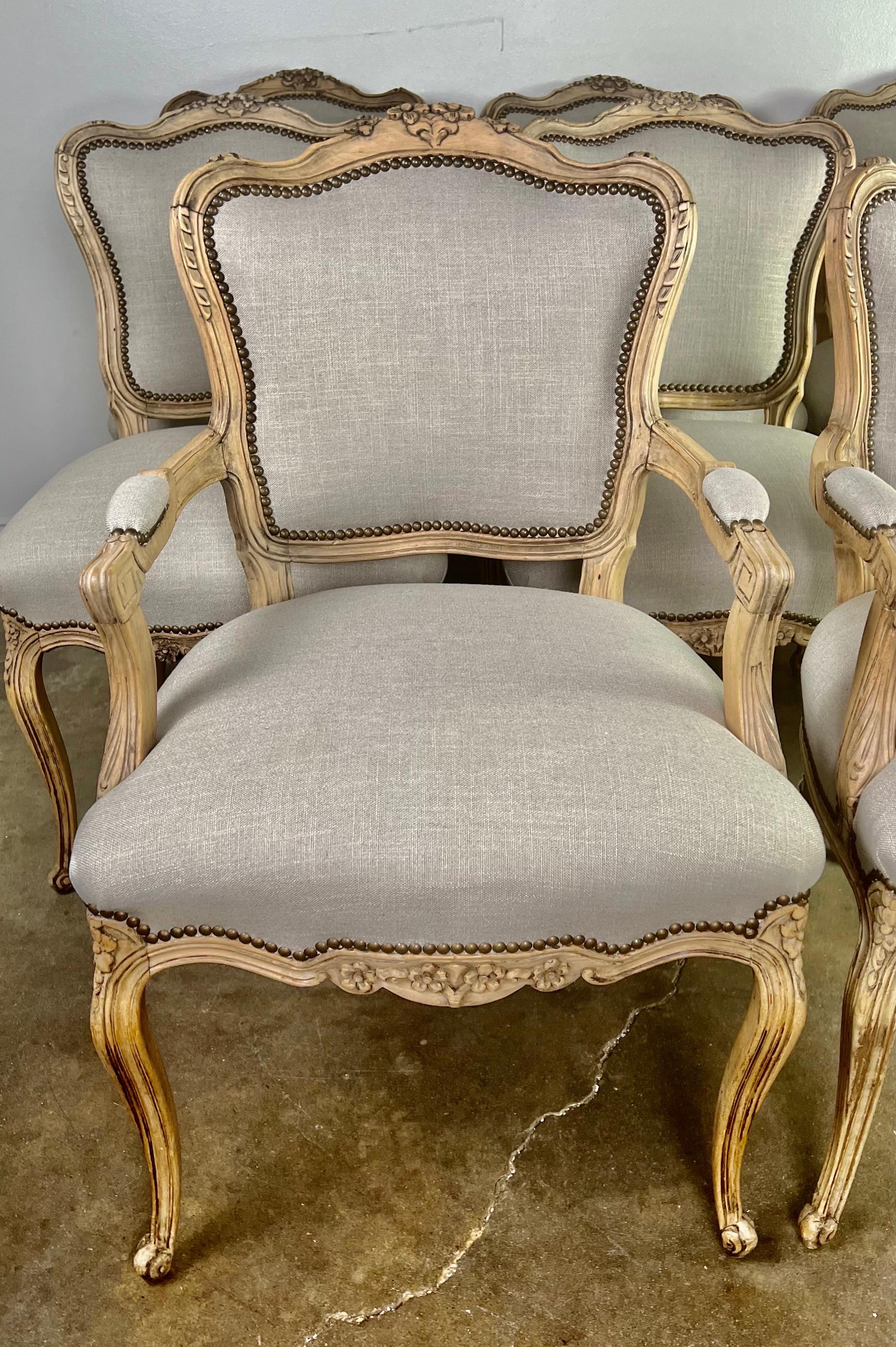 Set of Eight French Louis XV Style Dining Chairs 18