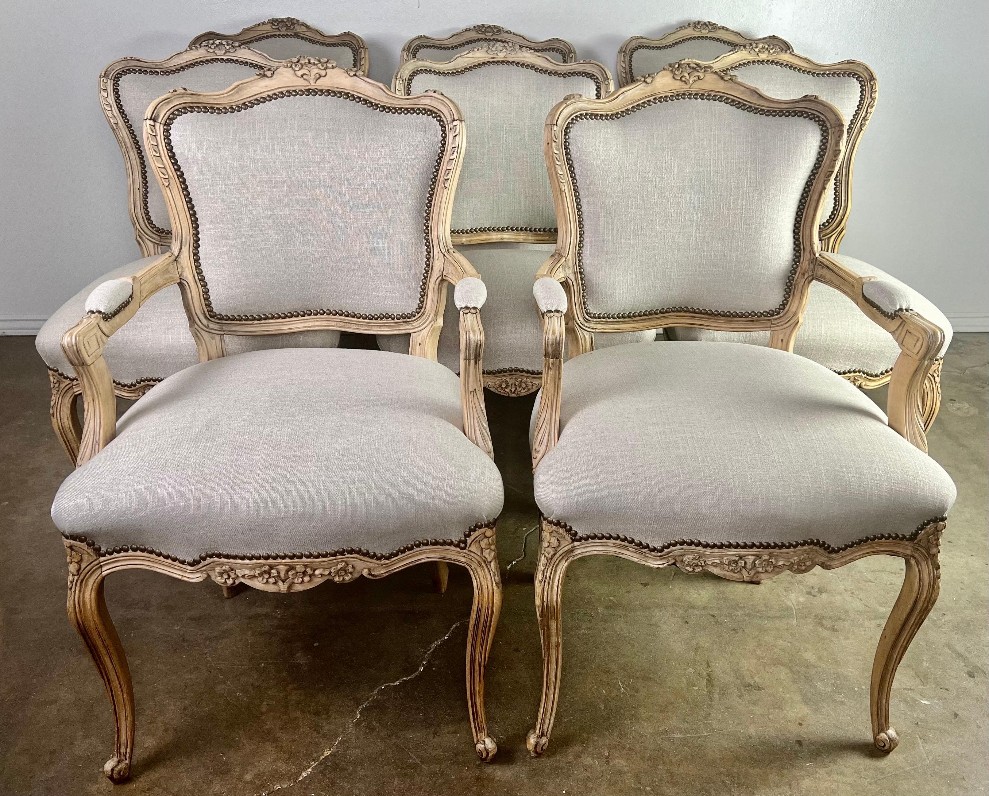 Set of Eight French Louis XV Style Dining Chairs 20