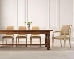 Set of Eight French Louis XVI Style Painted Dining Chairs