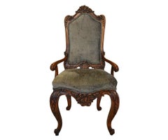 Set of Eight French Midcentury Louis XV Style Armchairs