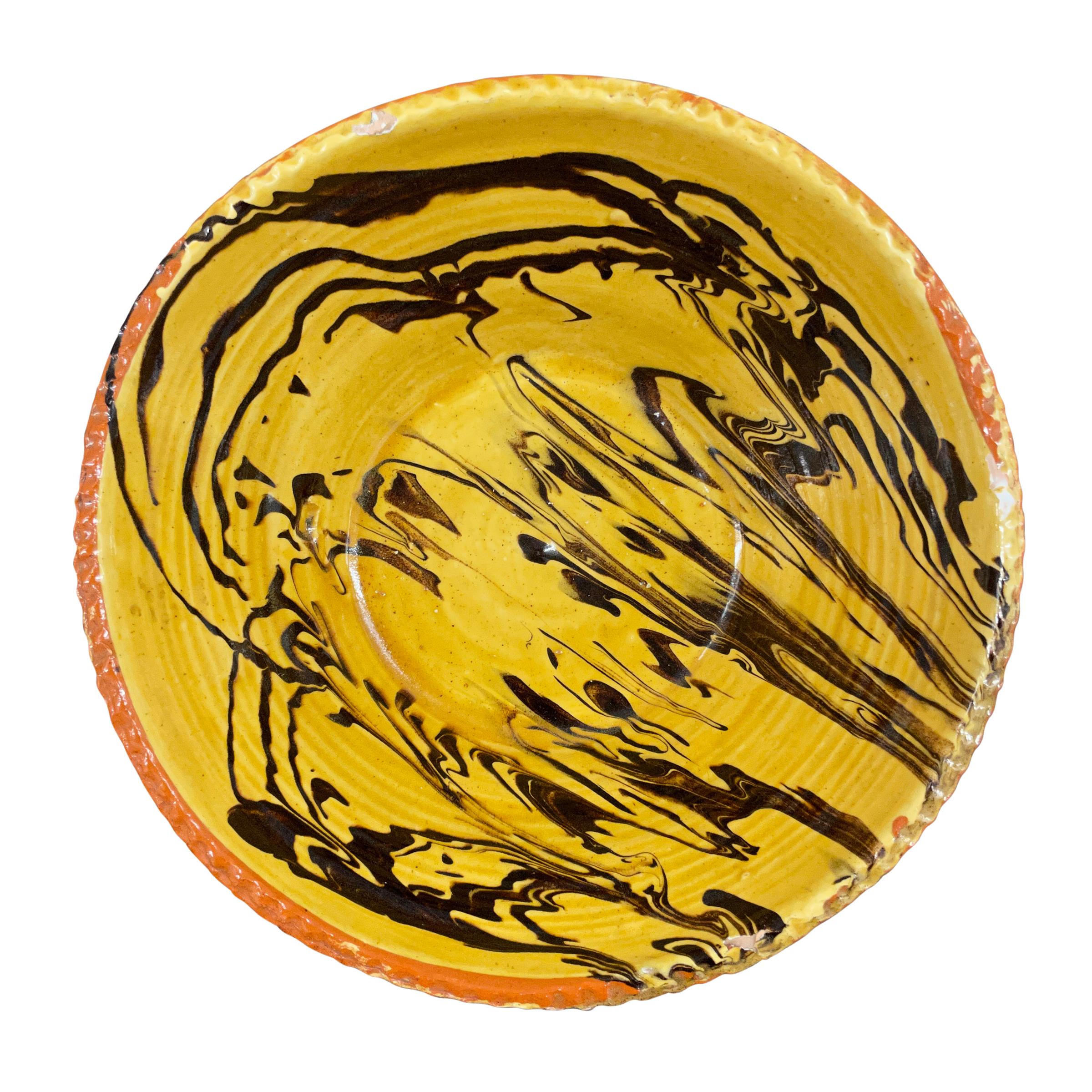 Set of Eight French Swirl Glazed Bowls with Custom Wall Mounts 2