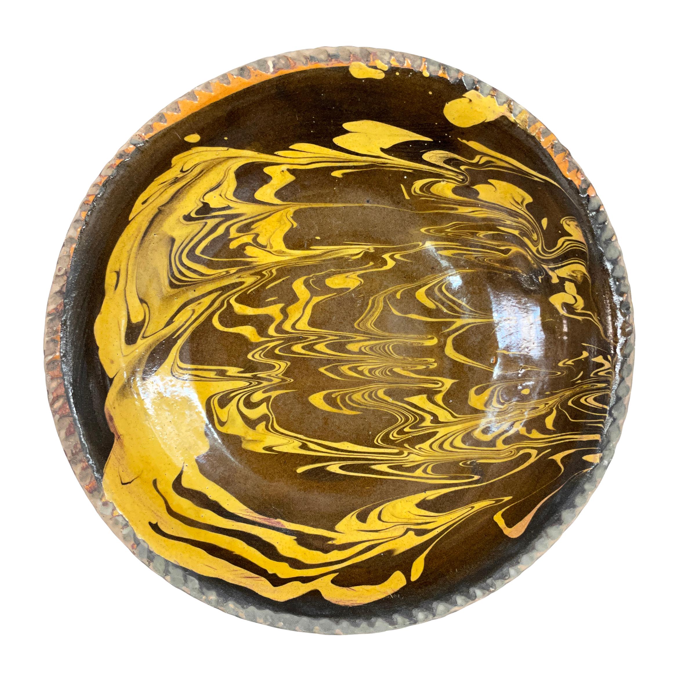 Set of Eight French Swirl Glazed Bowls with Custom Wall Mounts 3