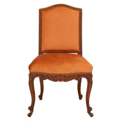 Set of Eight French Turn of the Century Louis XV St. Honey Oak Dining/Side Chair