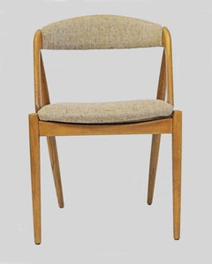 Eight Restored Kai Kristiansen Oak Dining Chairs Custom Reupholstery Included