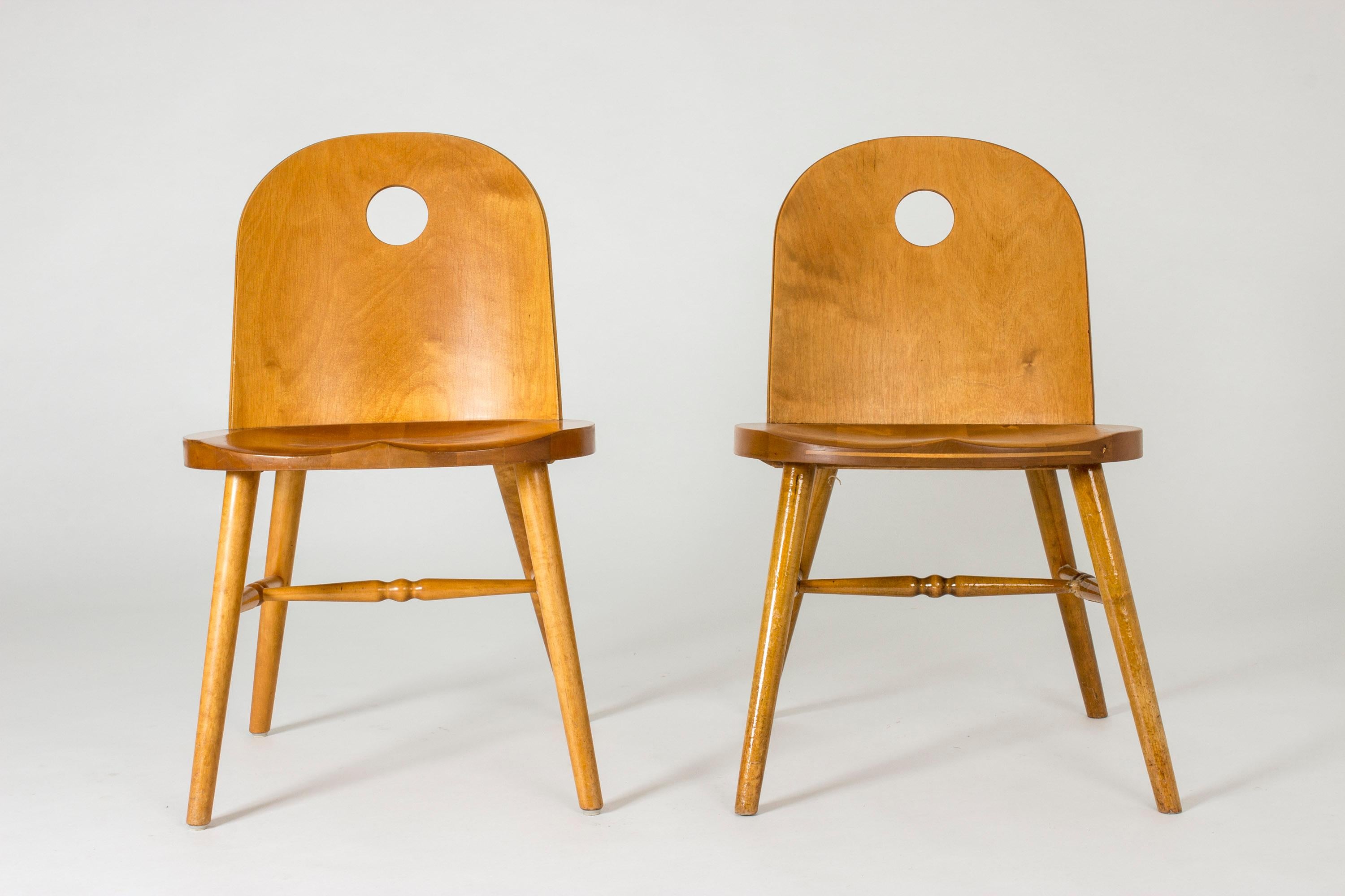 Scandinavian Modern Set of Eight Functionalist Dining Chairs by Uno Åhrén