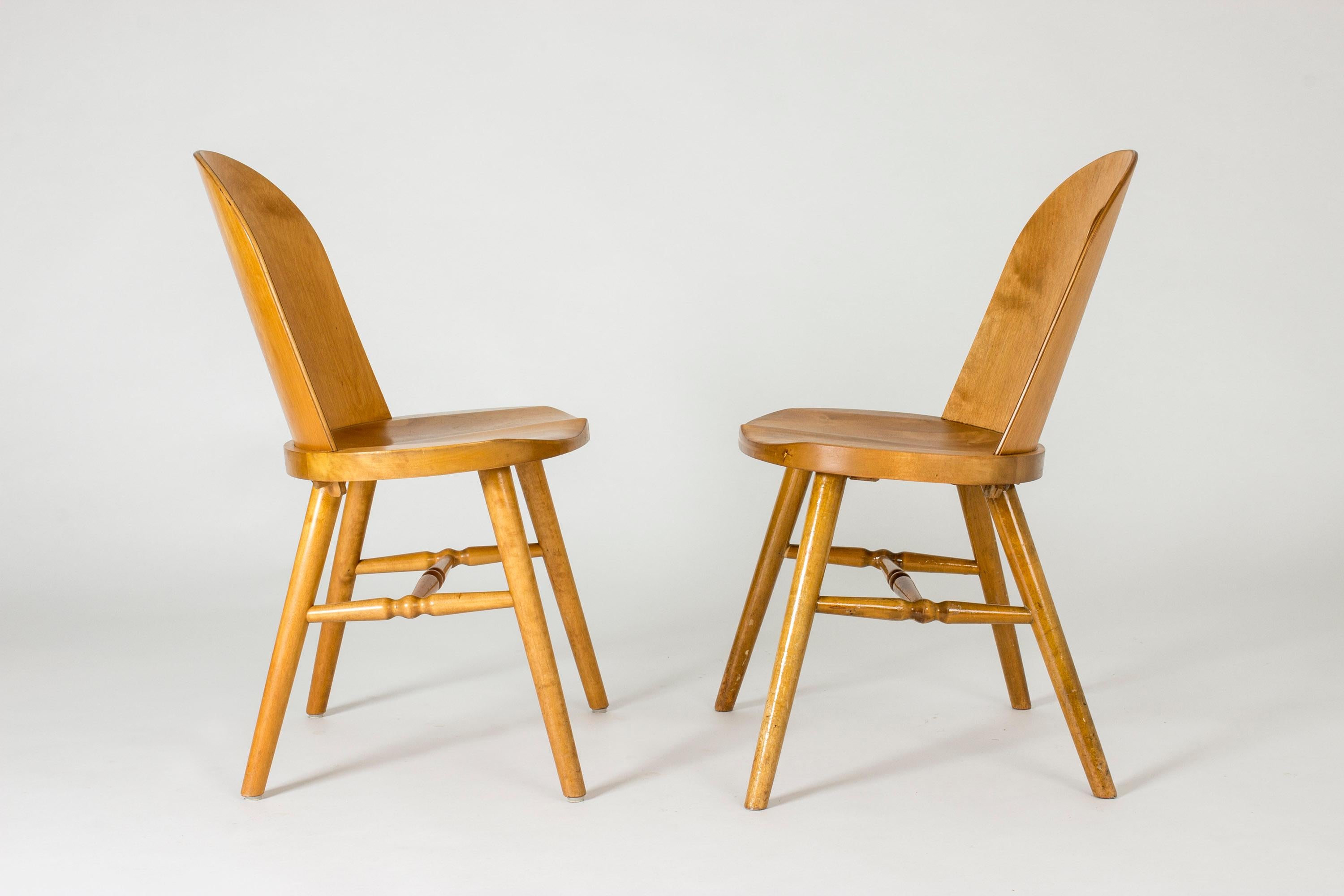 Swedish Set of Eight Functionalist Dining Chairs by Uno Åhrén