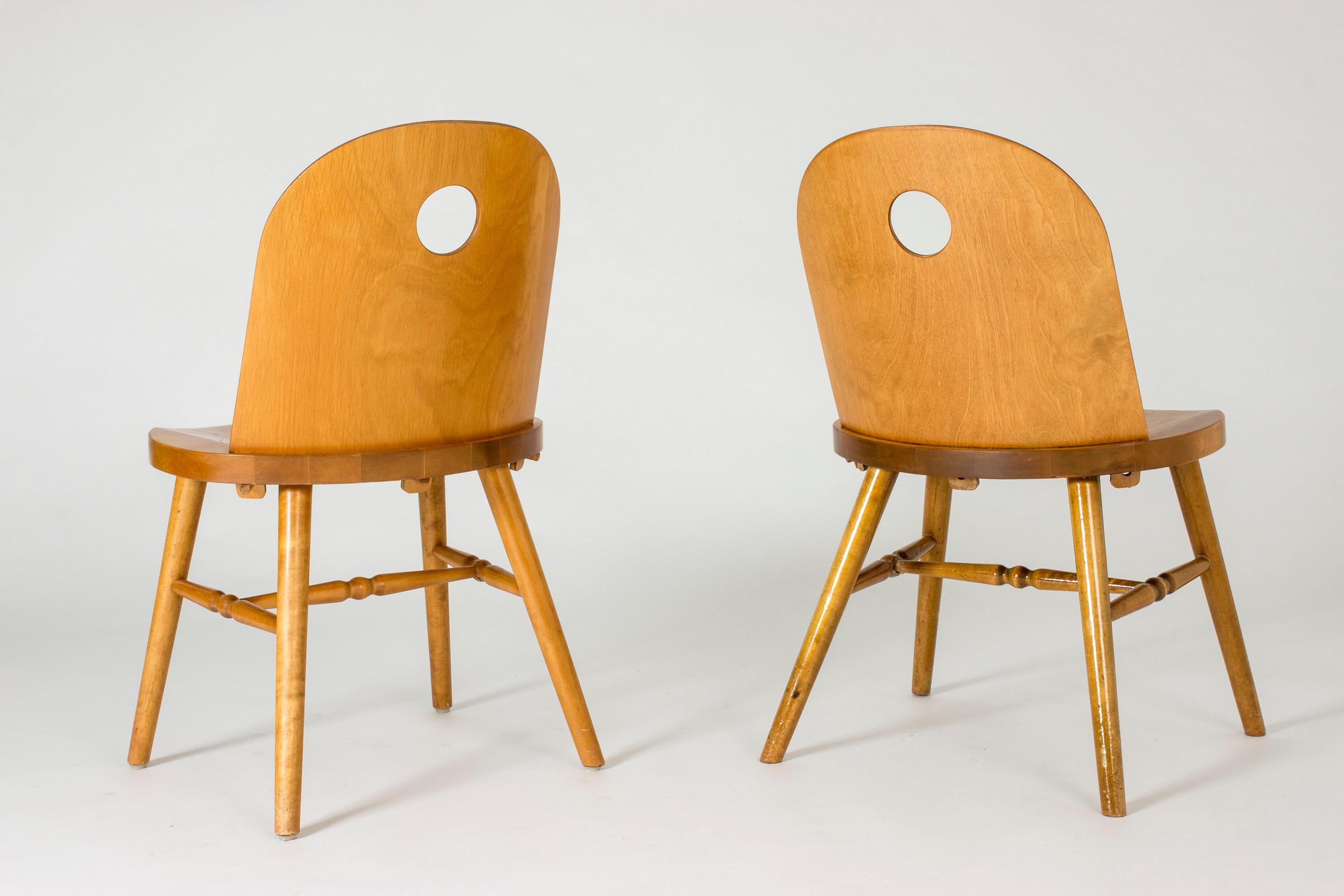Set of Eight Functionalist Dining Chairs by Uno Åhrén In Good Condition In Stockholm, SE