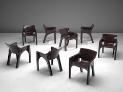 Set of Eight 'Gaudi' Chairs by Vico Magistretti
