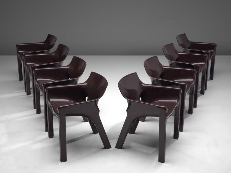 Set of Eight 'Gaudi' Chairs by Vico Magistretti For Sale ...