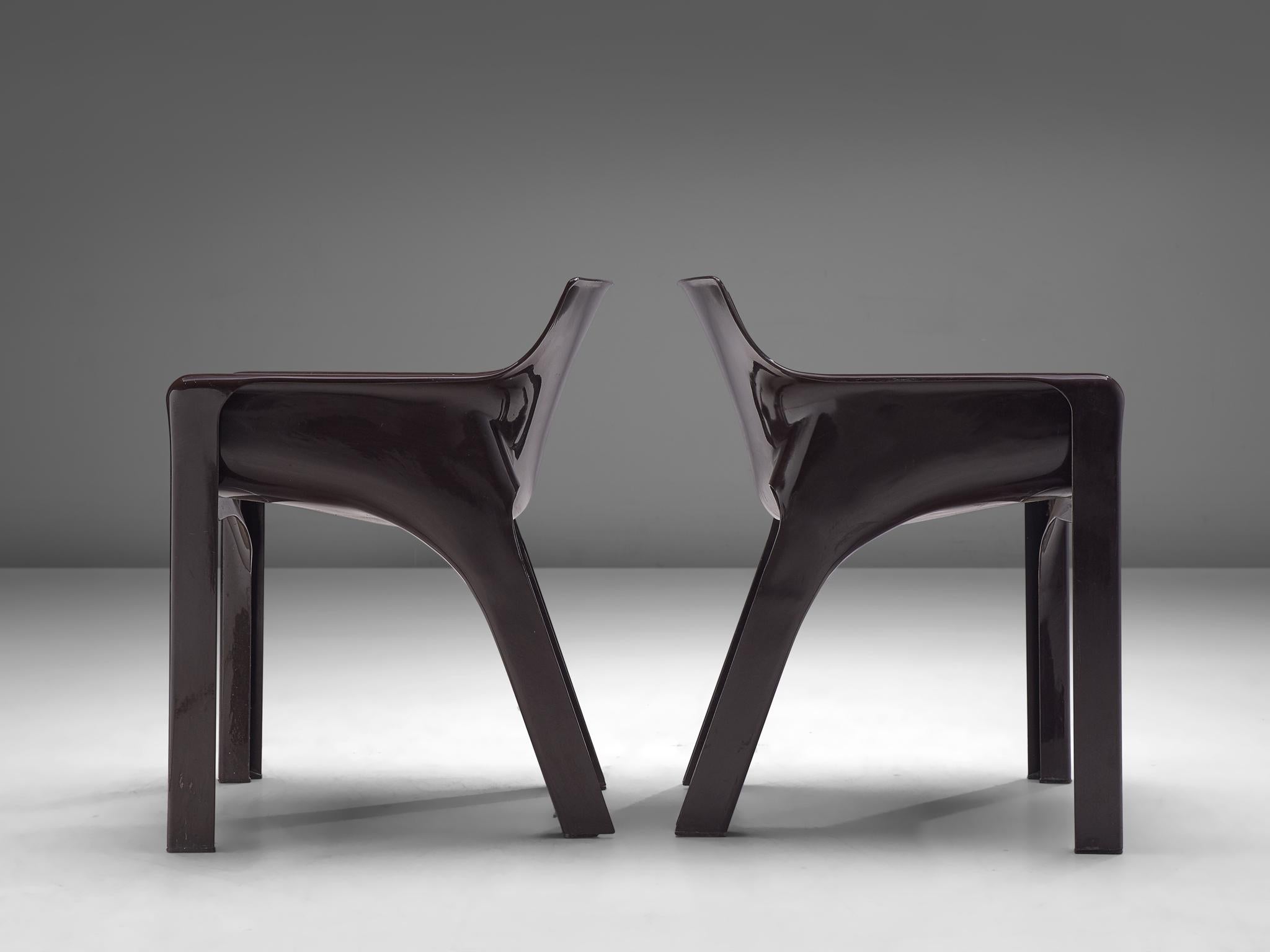 Late 20th Century Set of Eight 'Gaudi' Chairs by Vico Magistretti
