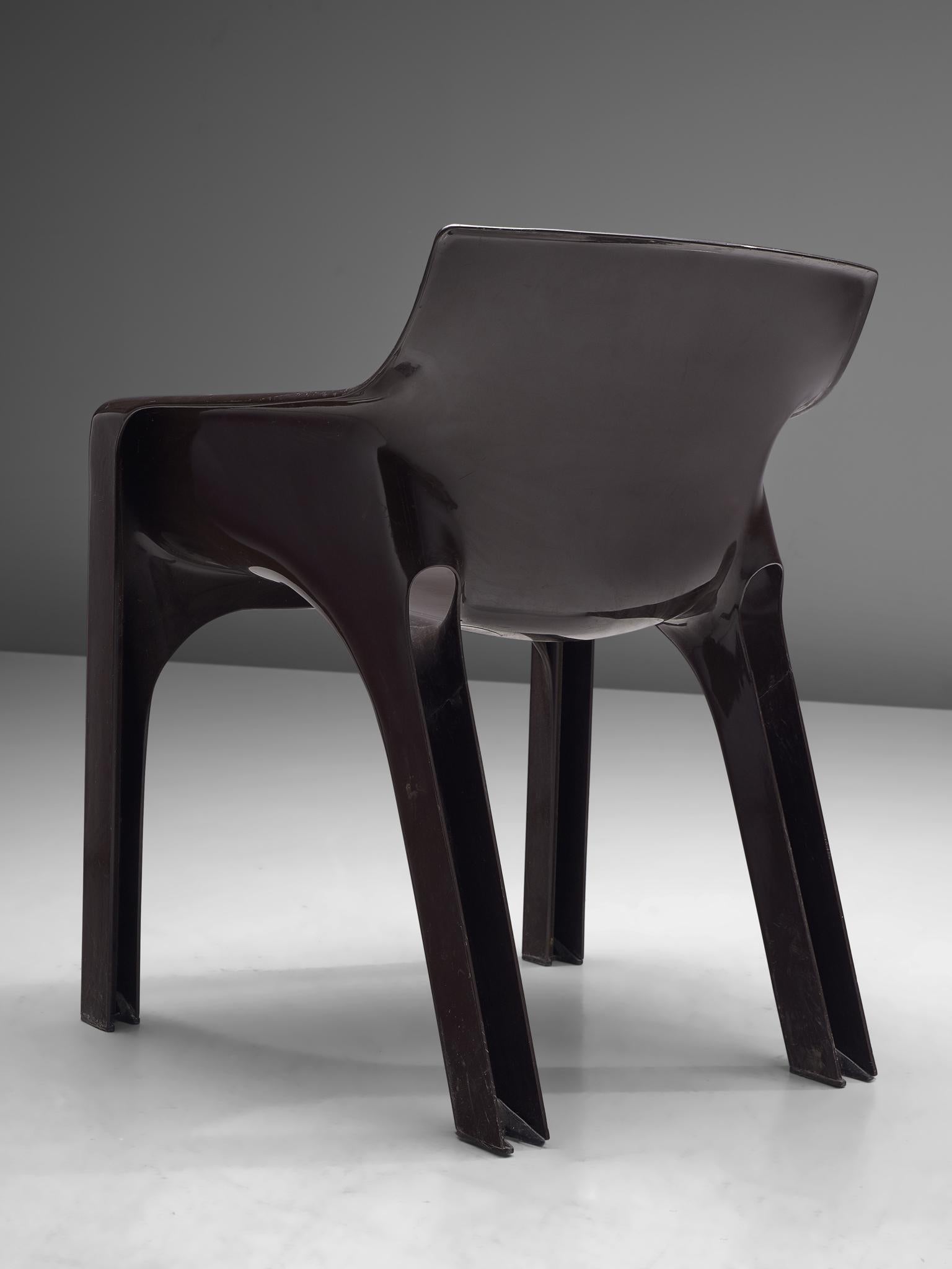 Fiberglass Set of Eight 'Gaudi' Chairs by Vico Magistretti
