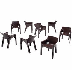 Set of Eight 'Gaudi' Chairs by Vico Magistretti