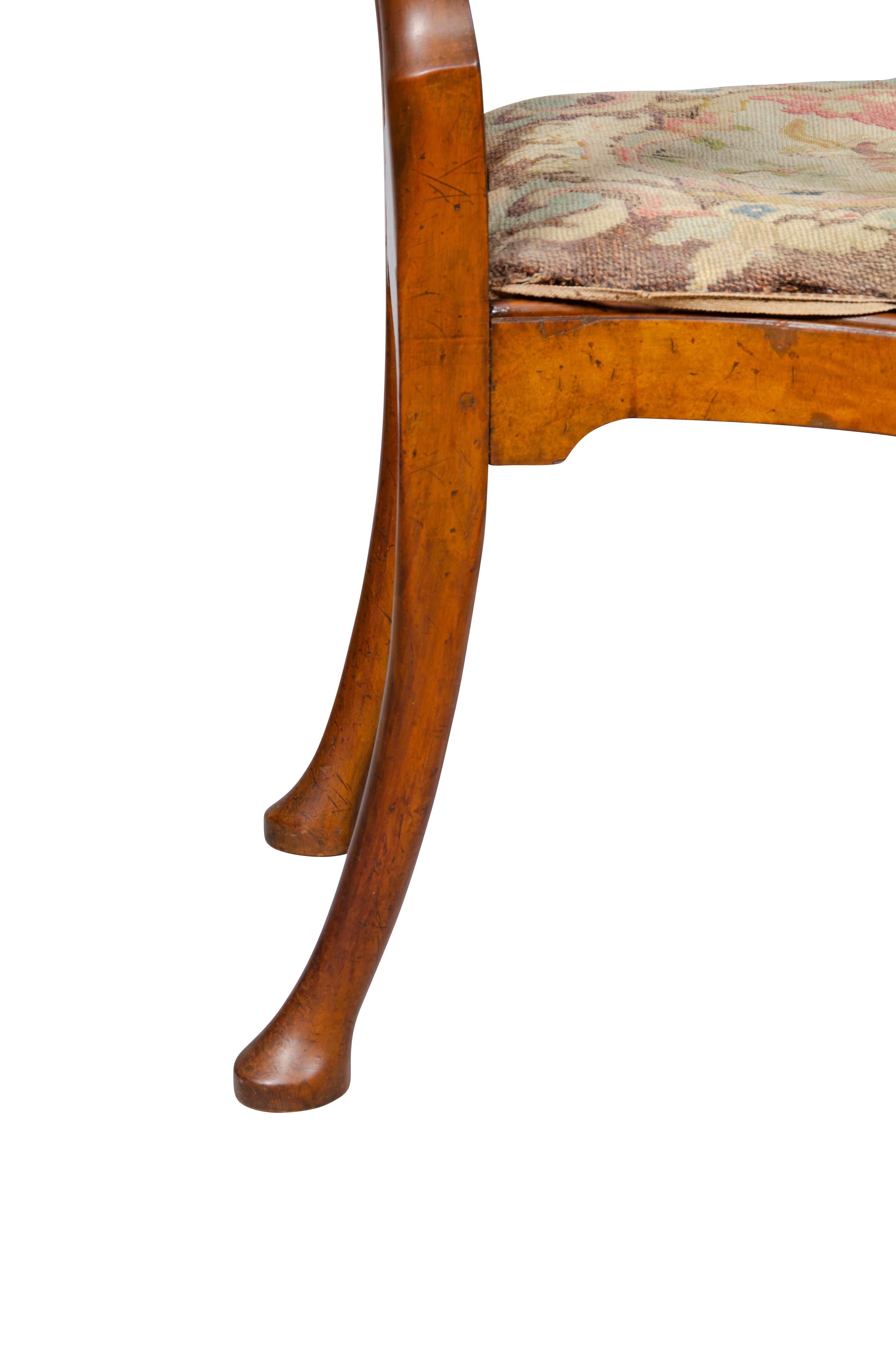 Set of Eight George I Style Walnut Dining Chairs 8