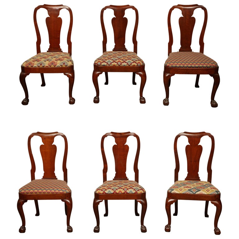 Set of Eight II Ball and Claw Foot Dining Chairs at 1stDibs