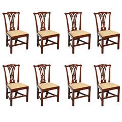 Set of Eight George III Mahogany Dining Chairs