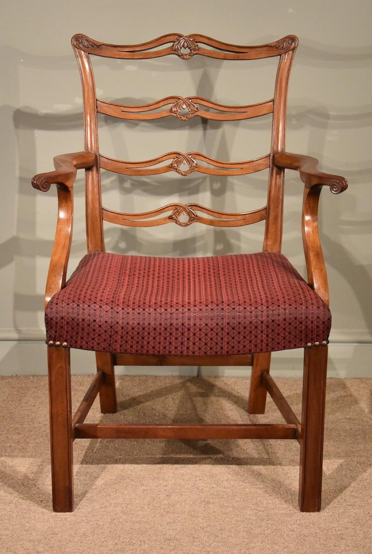 Set of Eight George III Period Mahogany Ladderback Dining ... on {keyword}