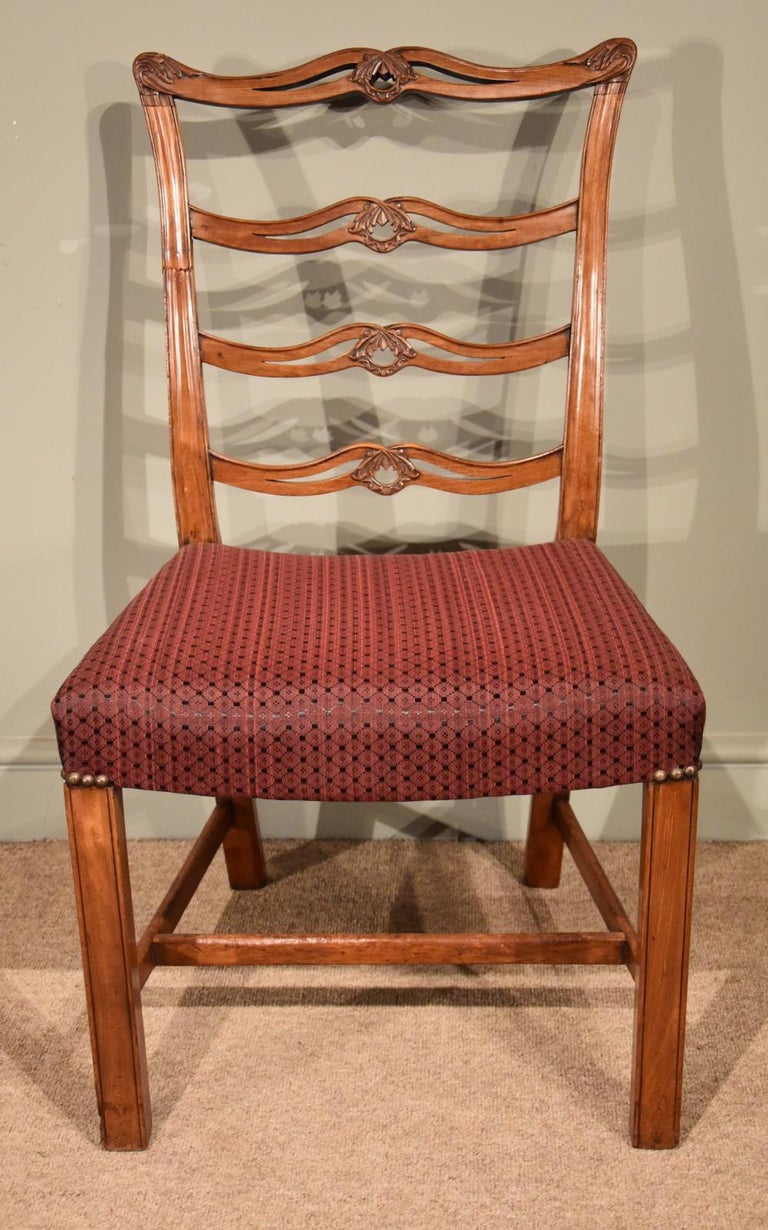 Set of Eight George III Period Mahogany Ladderback Dining ... on {keyword}