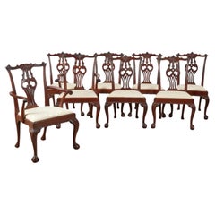 Set Of Eight George III Style Carved Mahogany Dining Chairs