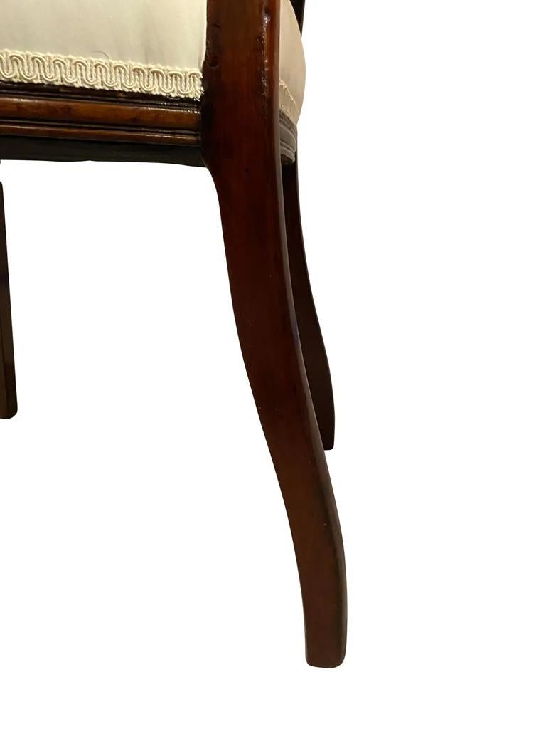 Set of Eight George III Style Mahogany Dining Chairs For Sale 2