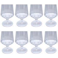 Set of Eight Georgian Inspired Hand Blown Crystal Glasses Set of Eight Georgian Inspired Hand Blown Crystal Glasses