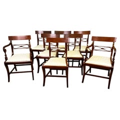 Set Of Eight Georgian Mahogany Dining Chairs