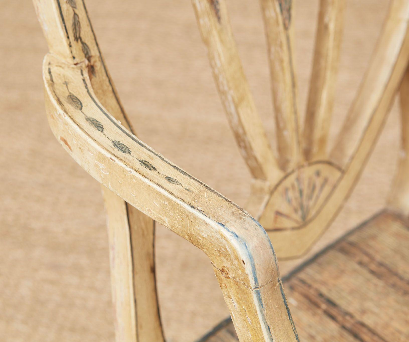 Ensemble de huit fauteuils géorgiens peints en vente 1