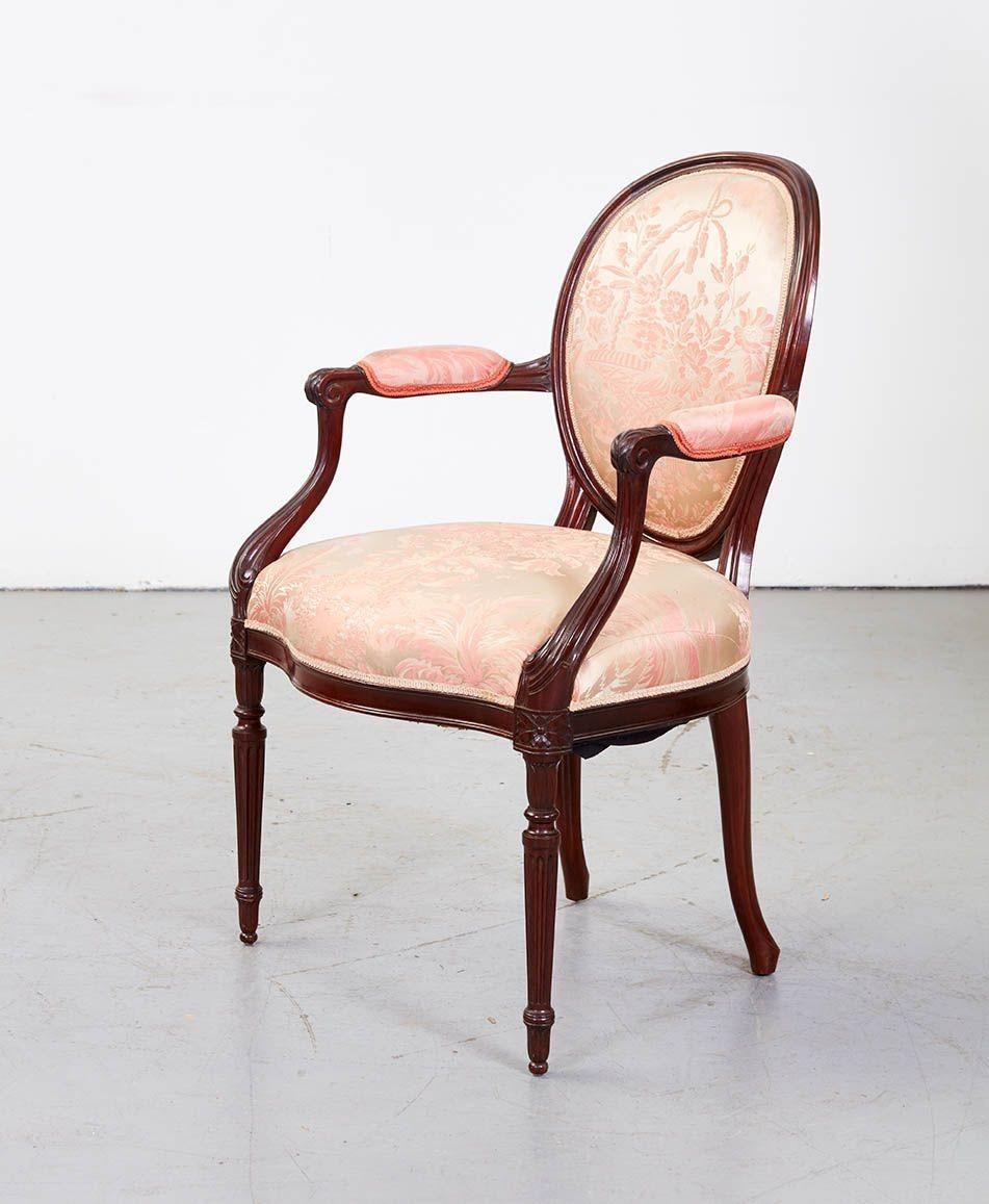 Set of Eight Georgian Style Armchairs For Sale 3