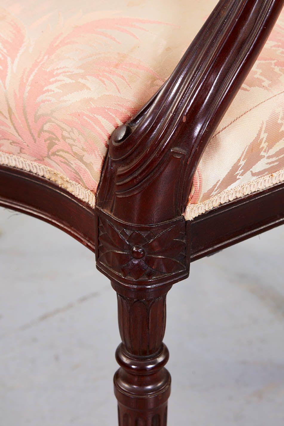 Set of Eight Georgian Style Armchairs For Sale 4