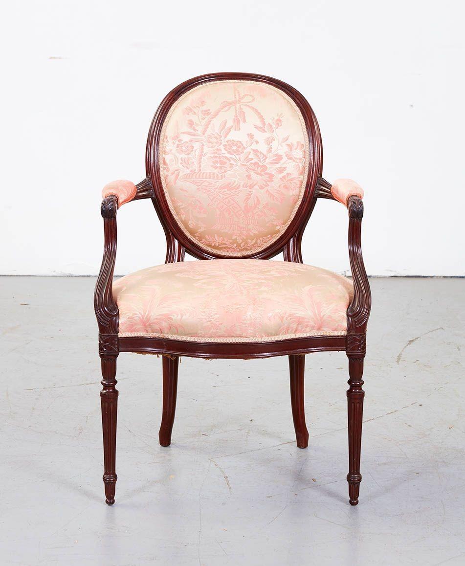 English Set of Eight Georgian Style Armchairs For Sale