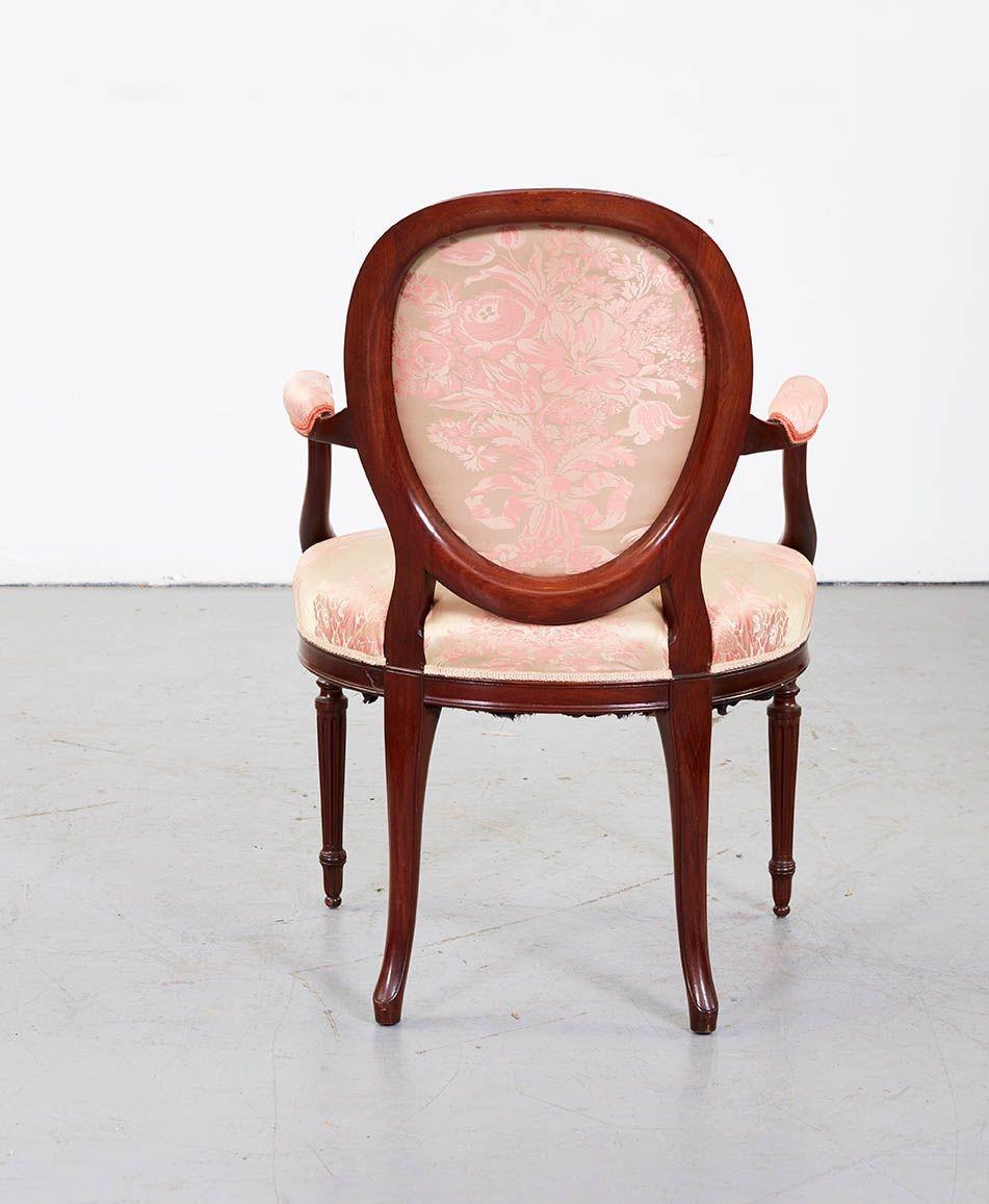 Mahogany Set of Eight Georgian Style Armchairs For Sale