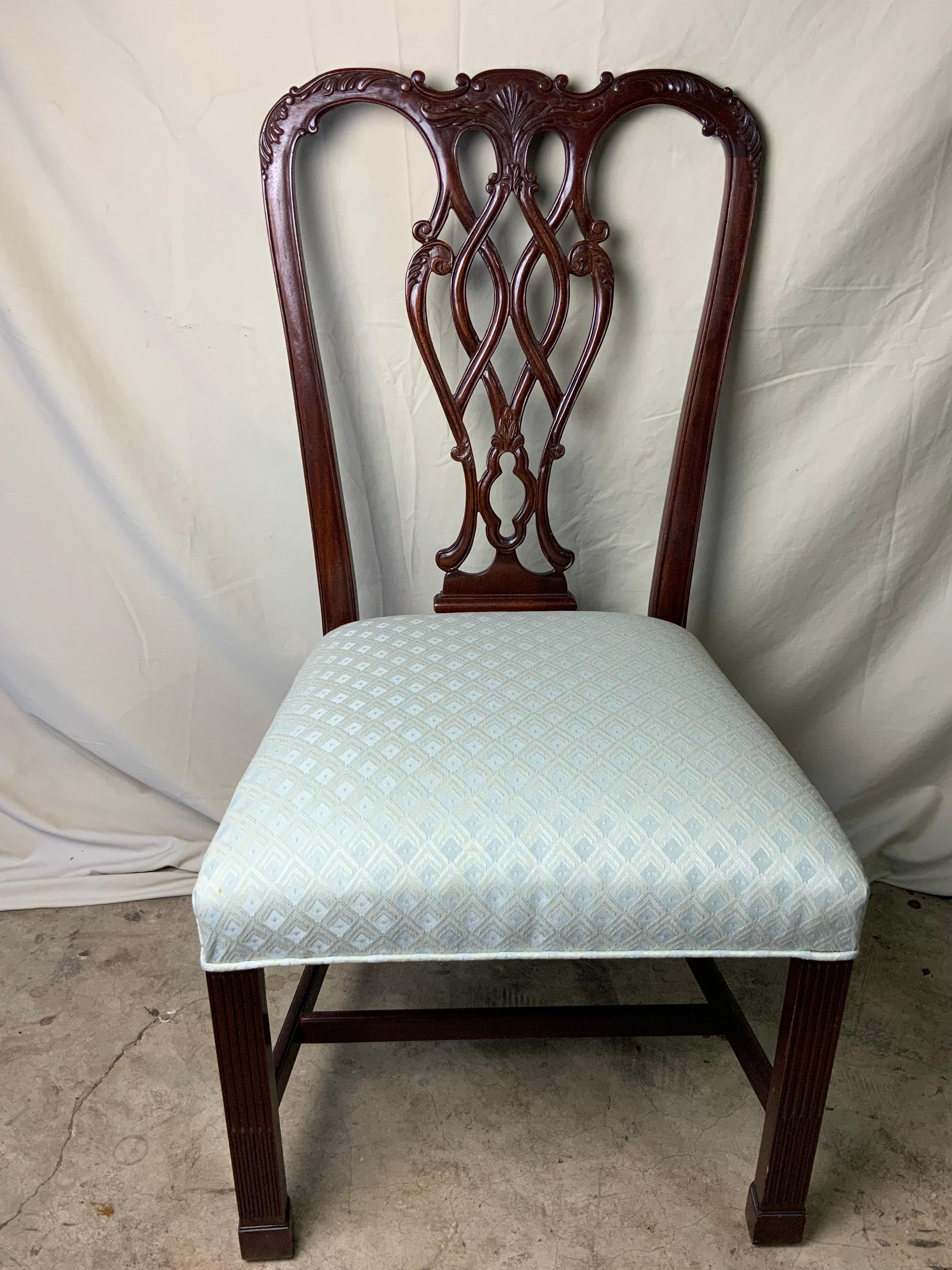 Set of Eight Georgian Style Chairs Dining Chairs For Sale 6