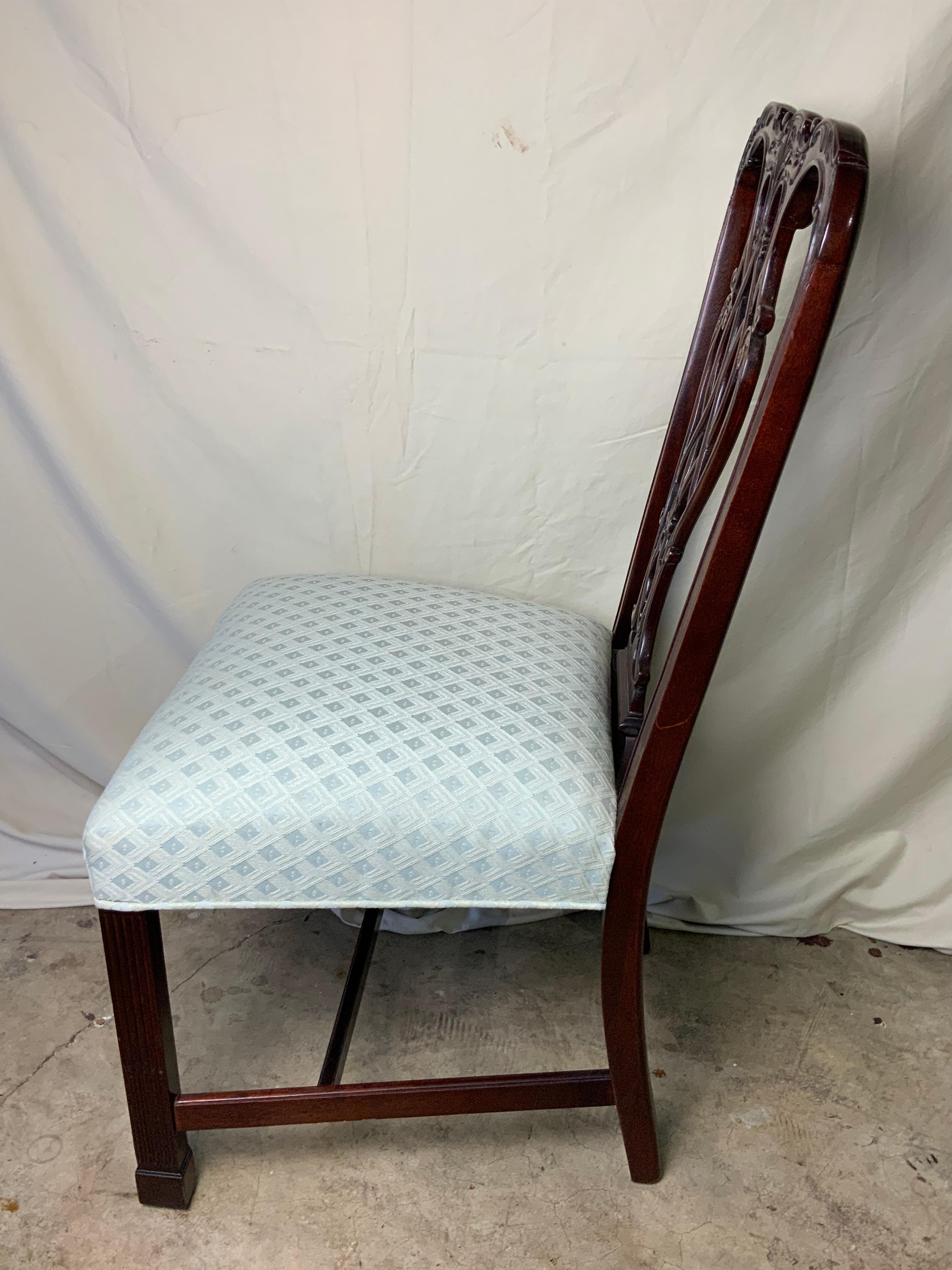 Set of Eight Georgian Style Chairs Dining Chairs For Sale 7