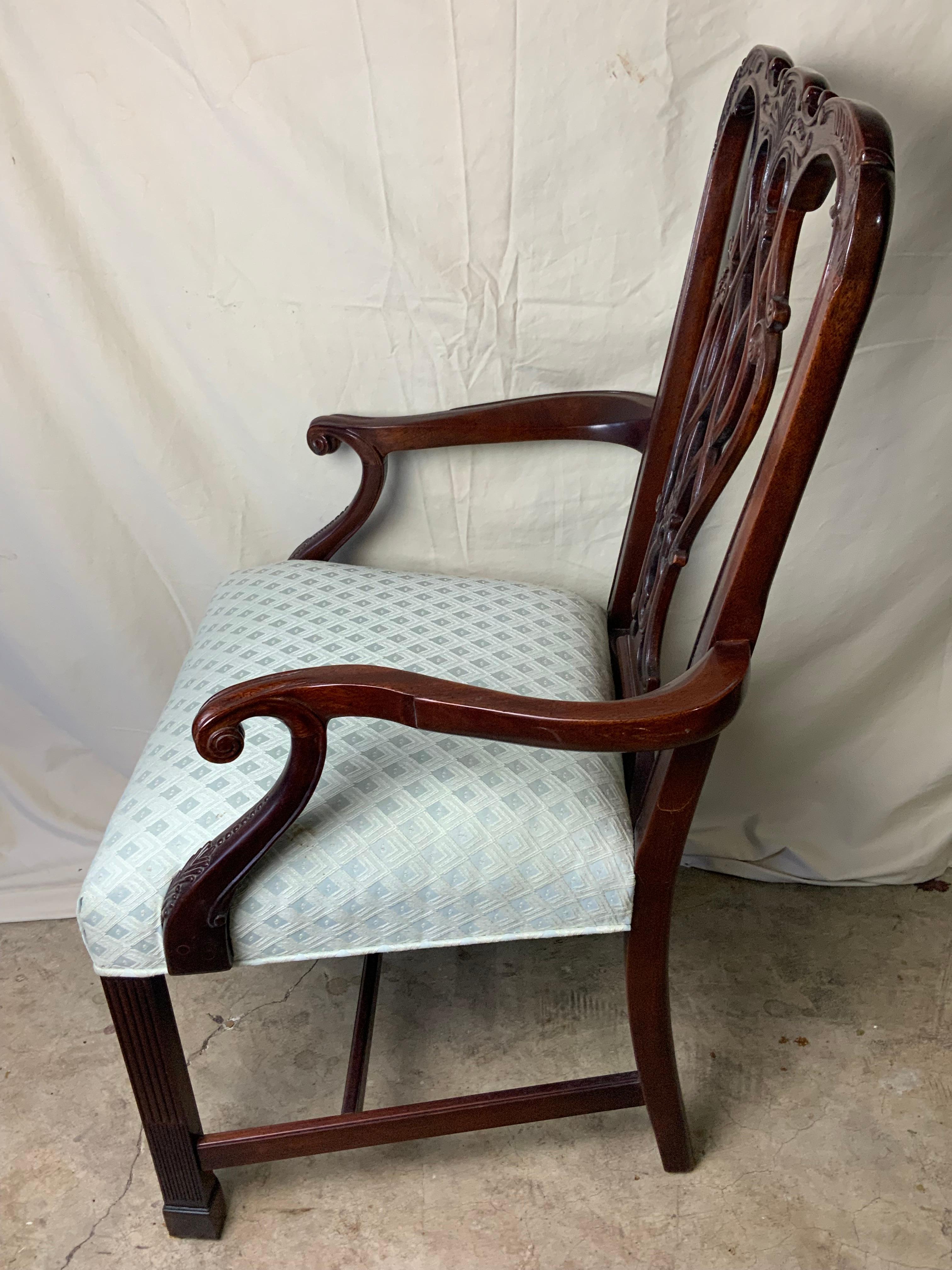 Set of Eight Georgian Style Chairs Dining Chairs For Sale 1