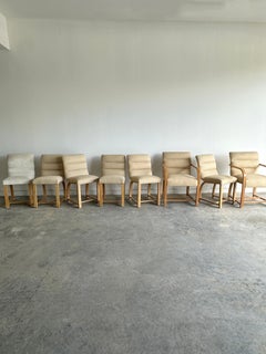Set of eight Gilbert Rohde art deco dining chairs for Heywood Wakefield